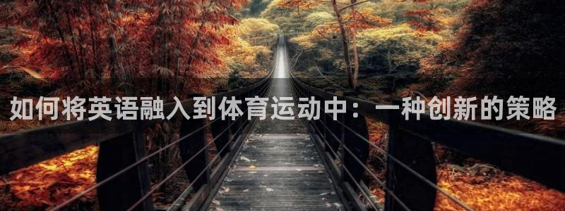 3377体育平台：如何将英语融入到体育运动中：一种创新的策略