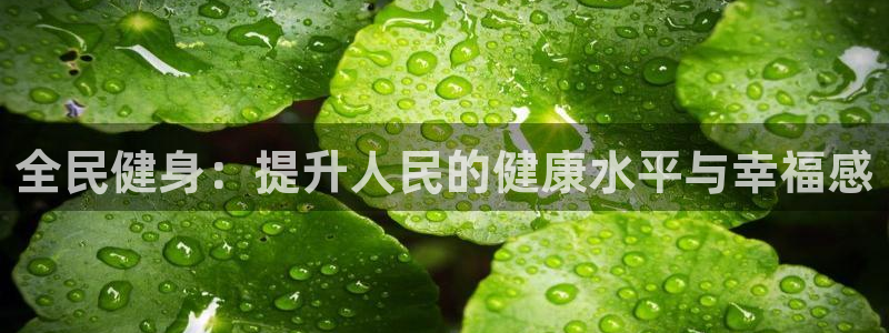 3377体育中国官方网站入口：全民健身：提升人民的健康水平与幸福感