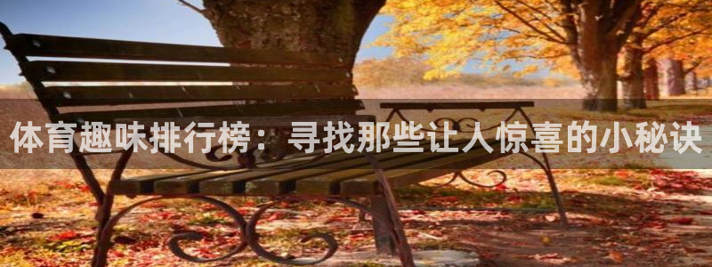 3377体育(中国)官方网站：体育趣味排行榜：寻找那些让人惊喜的小秘诀
